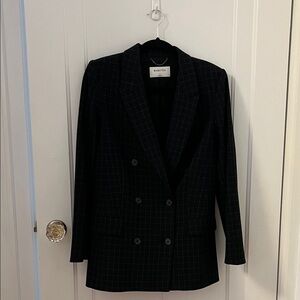 Babaton Dark navy Plaid Women's Blazer size 4